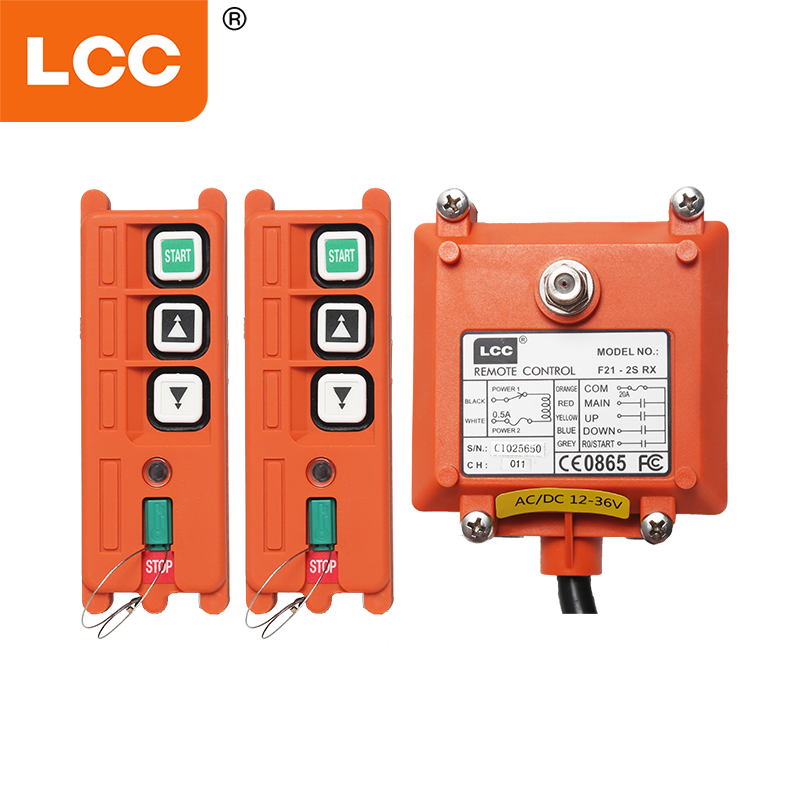 Control remoto de radio inalámbrica industrial F21-2D para polipasto eléctrico