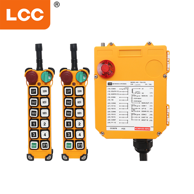 F24-12S 12 canales Sistema de control remoto de radio eléctrico de radio eléctrica industrial