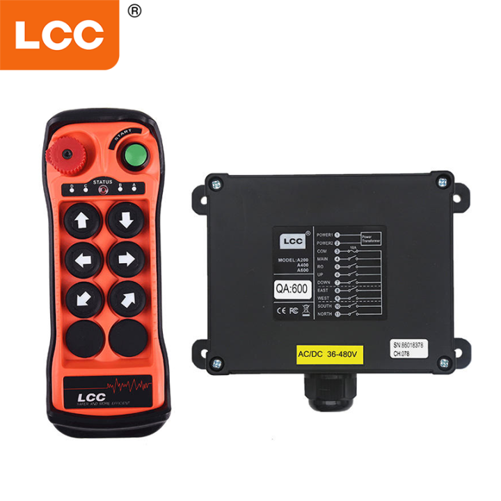 Fabricante de LCC QA600 impermeable 6 botón110v 220V 24 Vtruck Levante inalámbrico Crane de elevación Radio Remoto Control remoto industrial