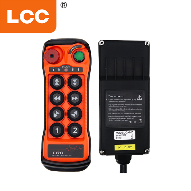 Fabricante LCC QA800 8 botón Crane industrial Crane Controlador de radio de interruptor de radio inalámbrico Controlador de radio para levantar