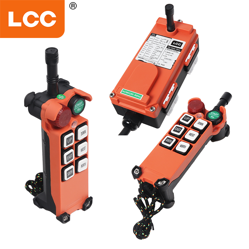 F21-E1 Cranas de troncos inalámbricos industriales Control remoto con botón de emergencia