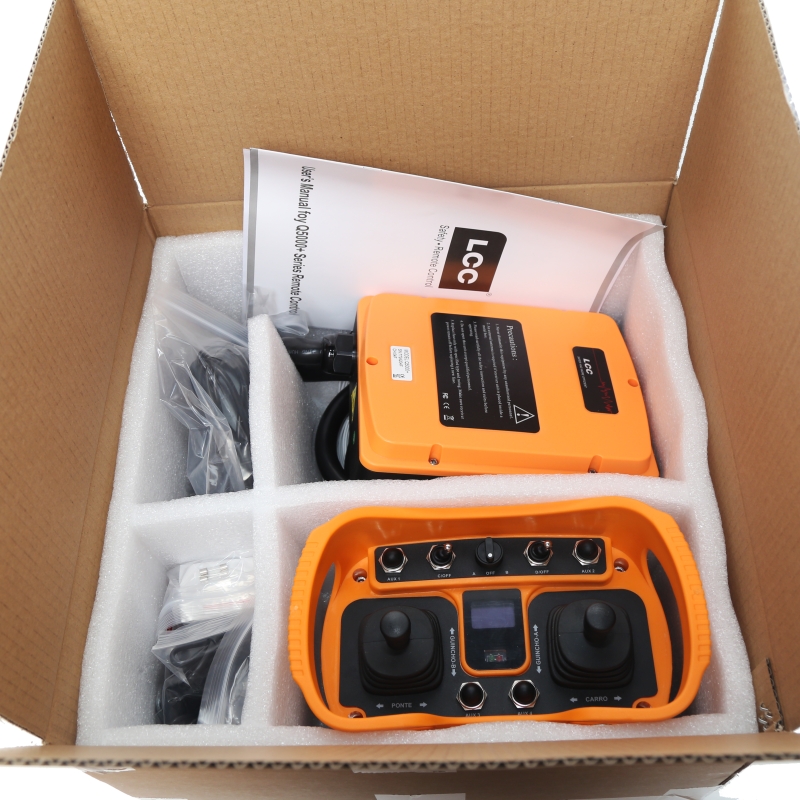 Mando a distancia inalámbrico Industrial para grúa torre, 433 Mhz UHF LCC Q5000+, equipo pesado