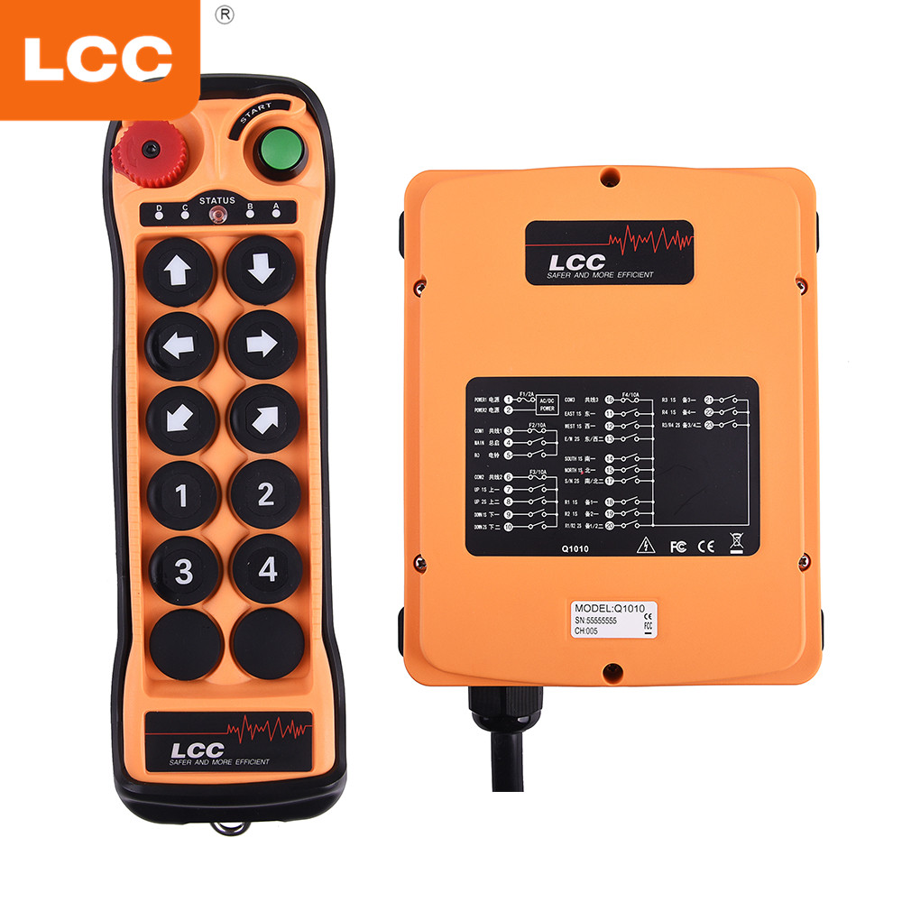 Control remoto y receptor de la grúa inalámbrica de radio hidráulica industrial Q1010