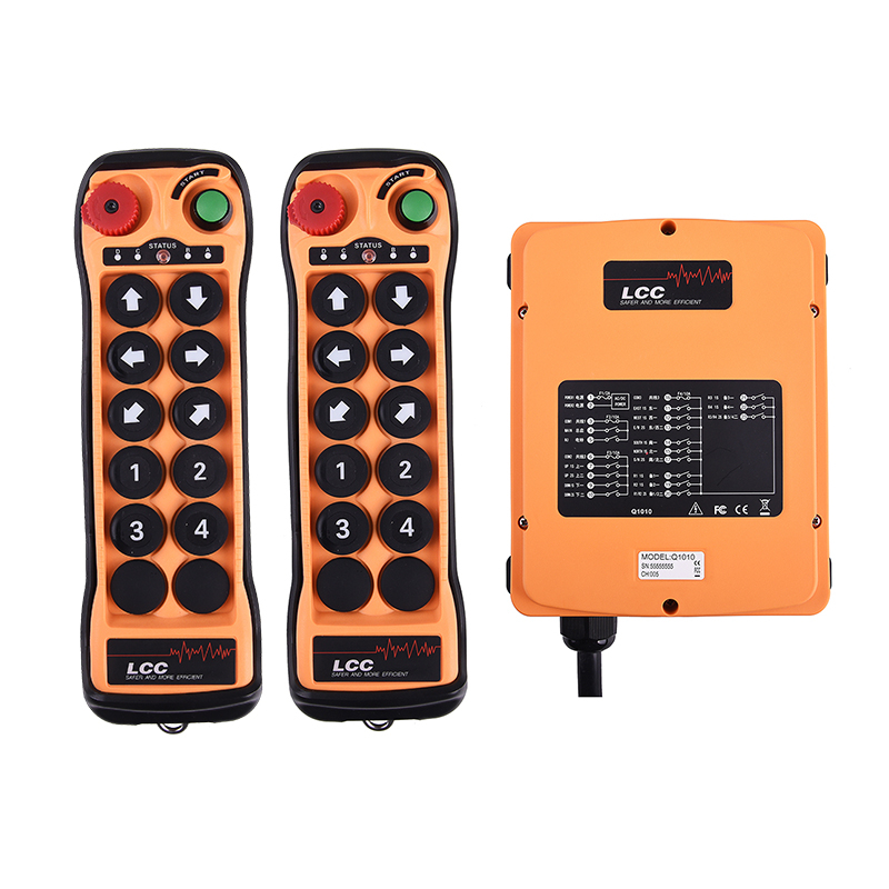 LCC Q1010 Universal Wireless Radio Auto 10 botón Doble velocidad de doble velocidad Crane control remoto Control