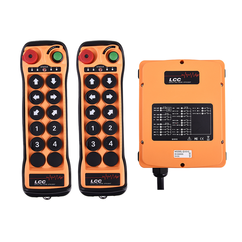 Q1010 Control remoto por radio industrial de 10 botones de bajo precio para grúa