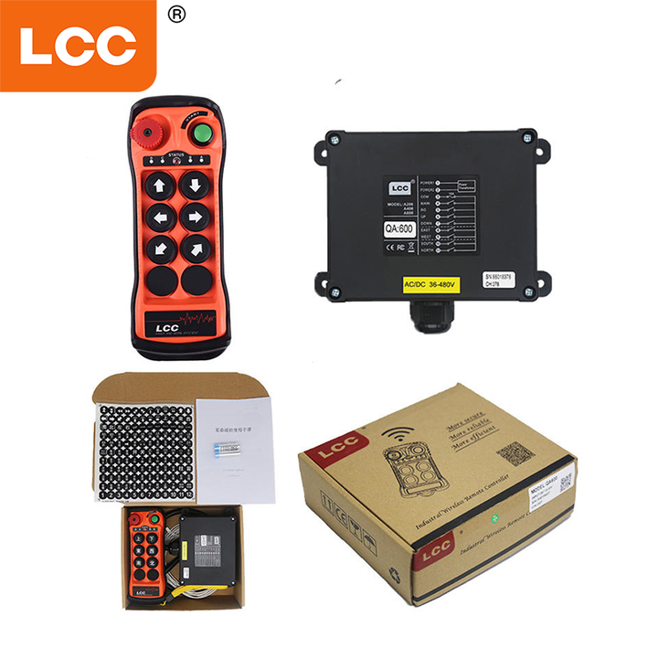 Fabricante de LCC QA600 impermeable 6 botón110v 220V 24 Vtruck Levante inalámbrico Crane de elevación Radio Remoto Control remoto industrial
