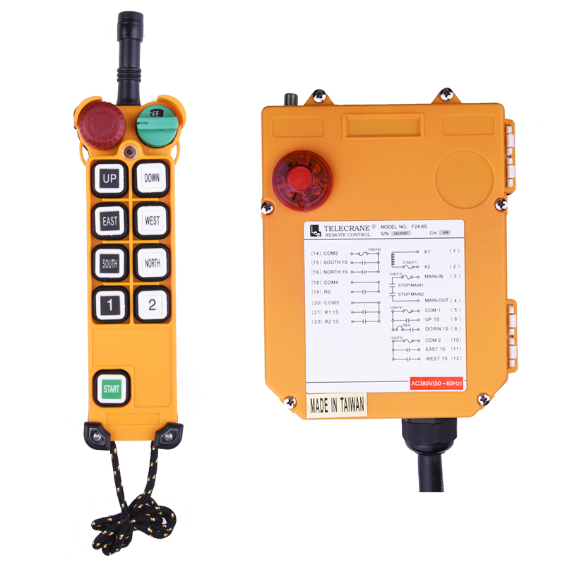 F24-8S Fabricantes de Telecrane Controles remotos de radio inalámbricos industriales para grúas
