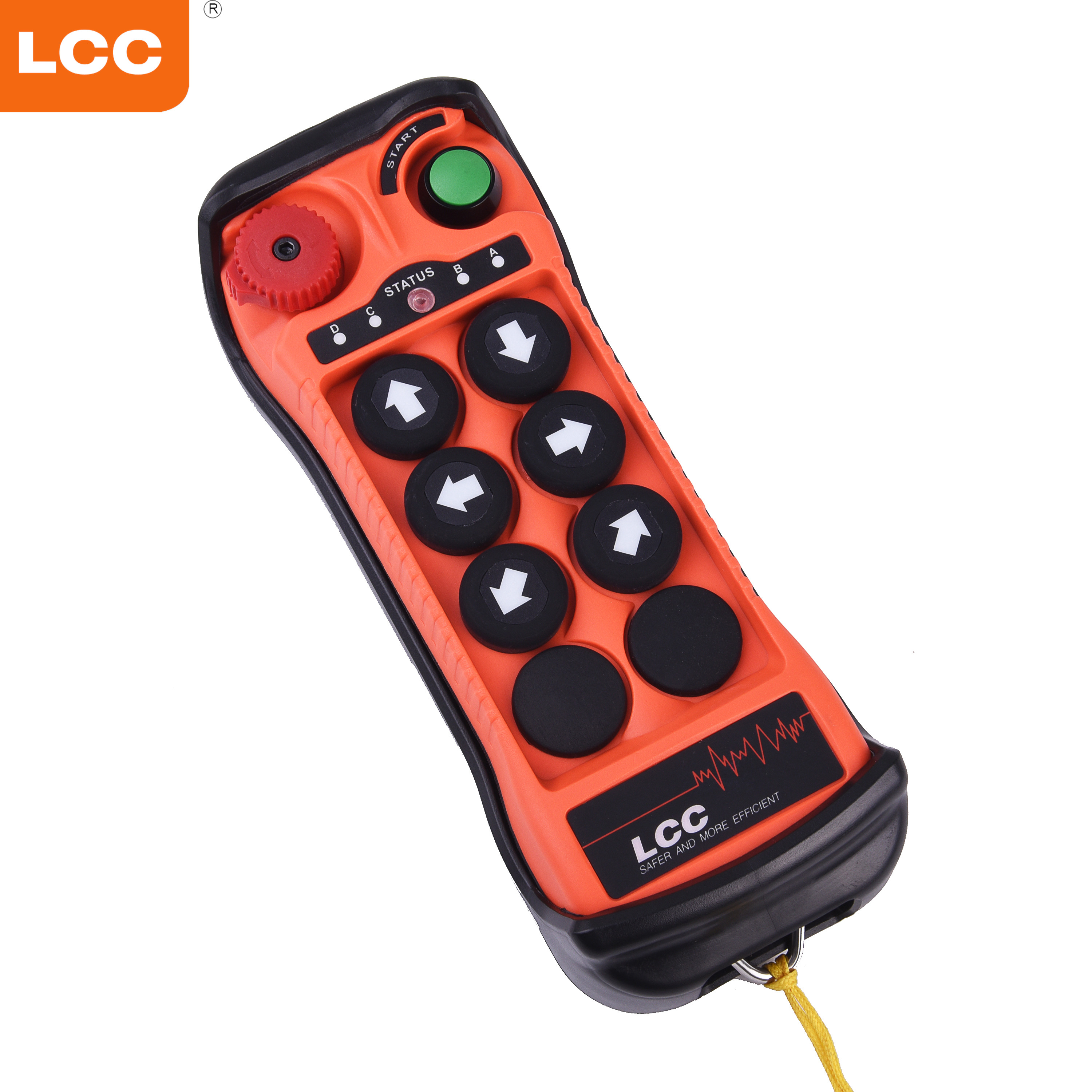 Q600 UHF Interruptor de radio inalámbrico 6 botón Crane industrial Control remoto LCC Controlador remoto