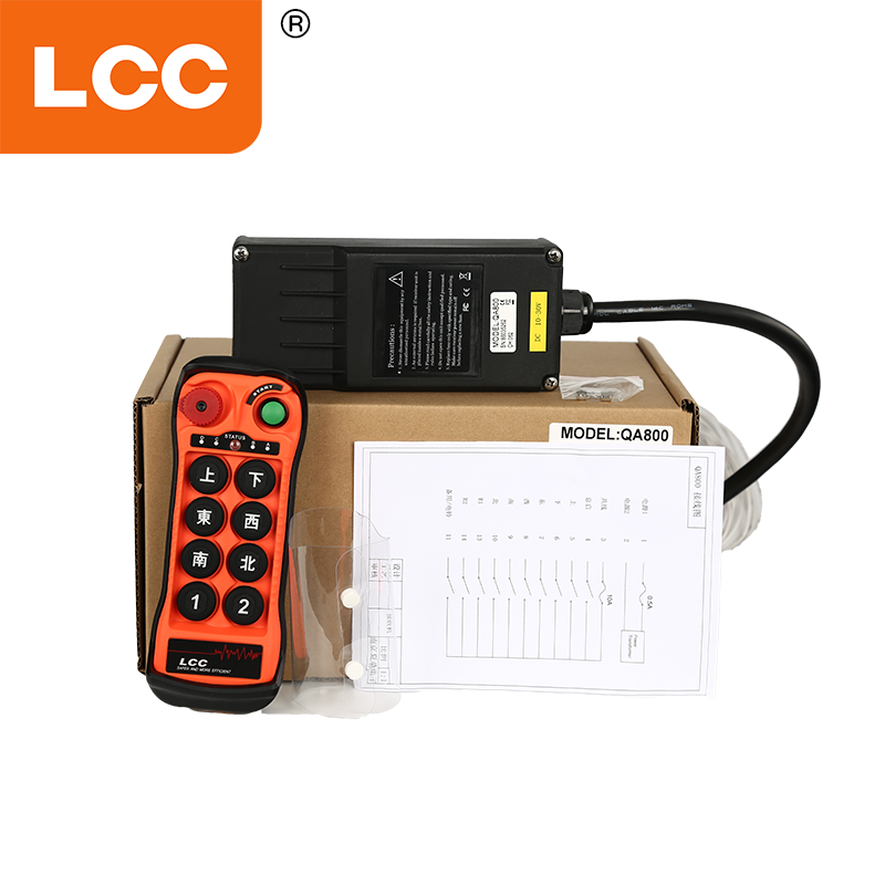 Fabricante LCC QA800 8 botón Crane industrial Crane Controlador de radio de interruptor de radio inalámbrico Controlador de radio para levantar