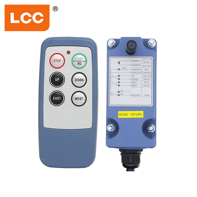 LCC SAGA1-L6 Sistema de Control remoto de Radio Industrial inalámbrico de velocidad única de 4 botones mando a distancia resistente para grúa de elevación