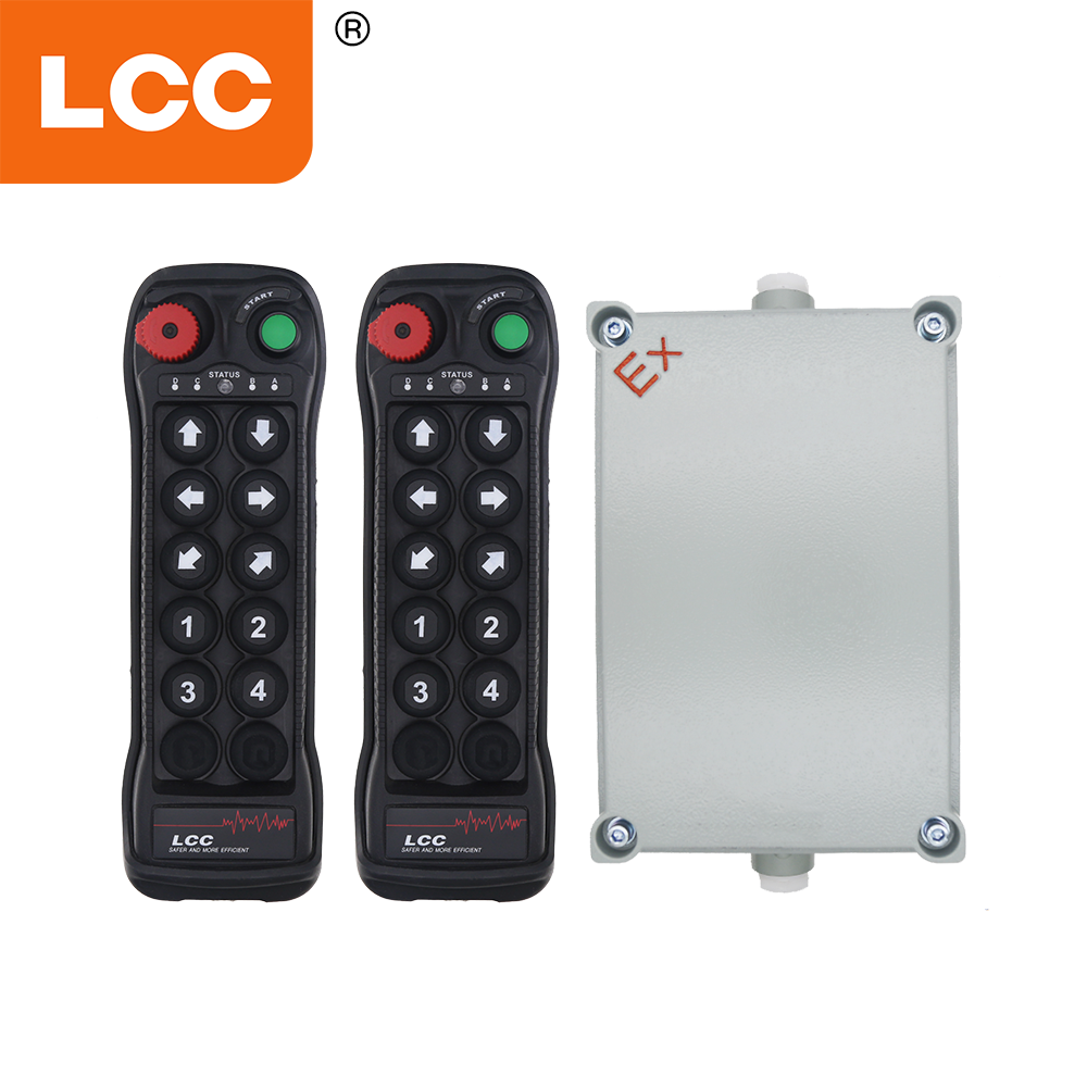 LCC BQ1000 Control remoto inalámbrico antiexplosión de 10 botones a prueba de explosiones para grúa torre en áreas peligrosas