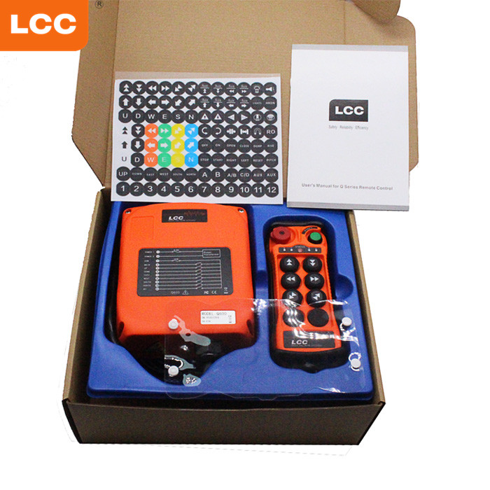 Q600 6 Botones Control remoto de radio industrial para Crane Winch Hoist