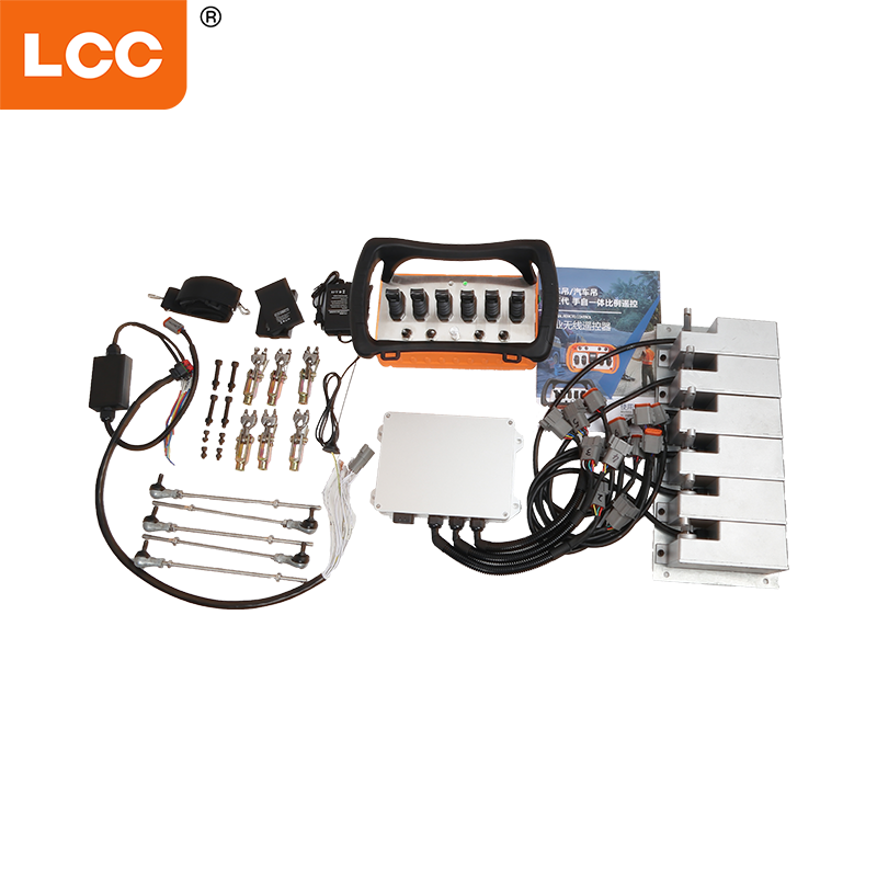 BT600 Control remoto inalámbrico personalizado para grúas montadas en camiones con palancas de mando proporcionales, control analógico y modos manual/automático